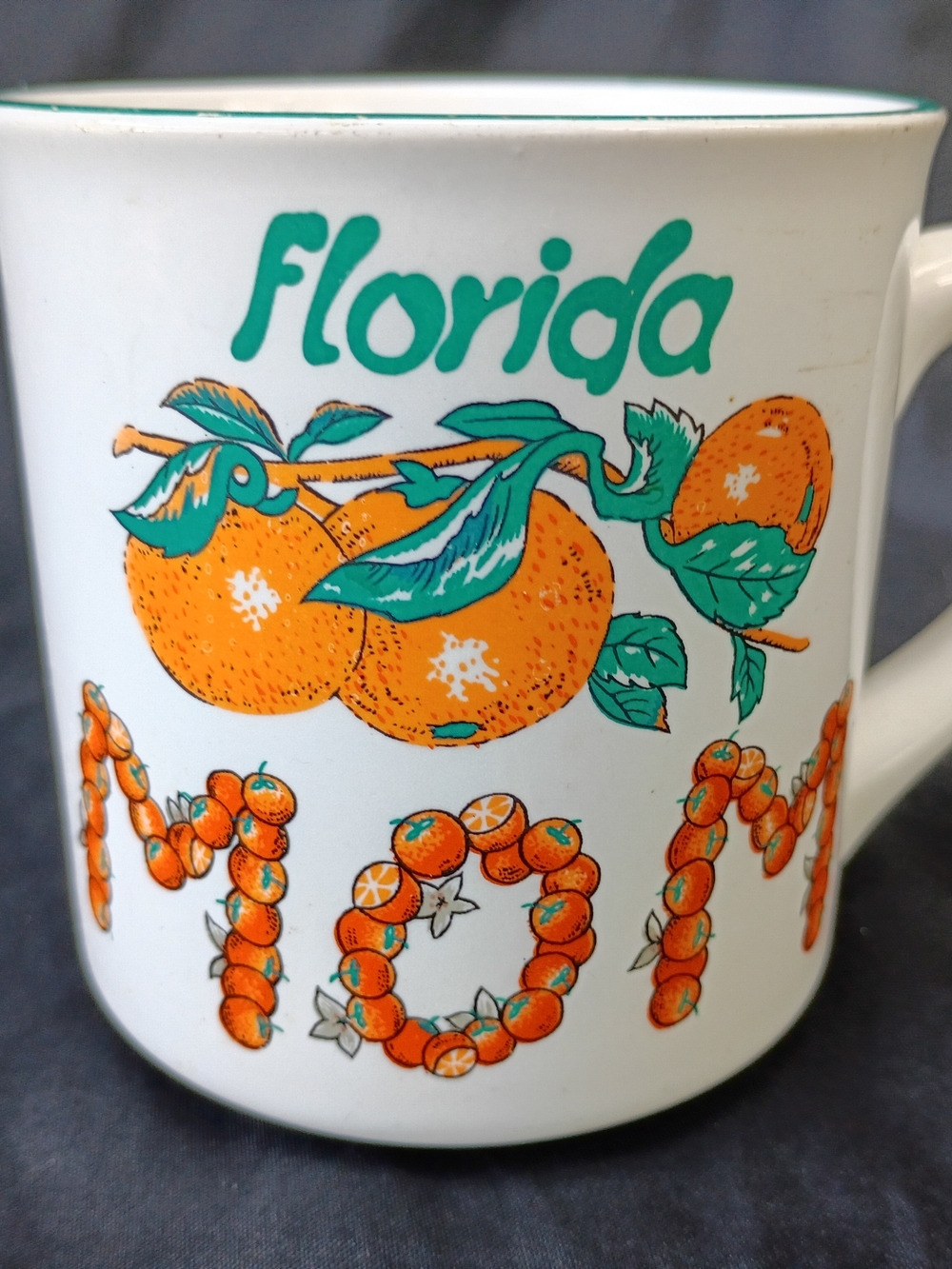 Vintage Florida MOM Oranges Cantina Style Ceramic Coffee Mug